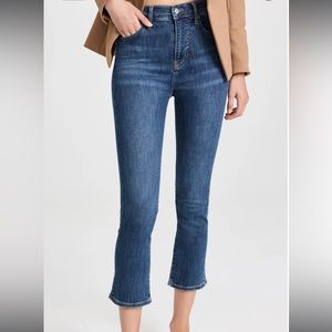 Veronica Beard Carly Kick Flare Crop Jeans in Zion Wash Size 24